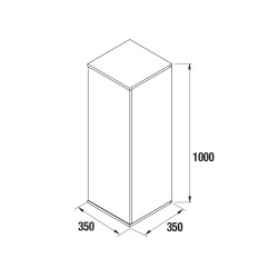 Module ALLIANCE 1 porte 35 x 100 cm - 6 coloris