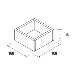 Cube organisateur de tiroir en bois 16 x 16 cm