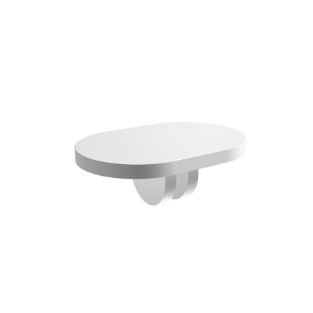 Étagère ovale INTRA blanc mat 17 cm