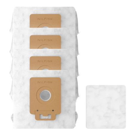 NILFISK Sacs aspirateur - Lot de 4 / 1 pré-filtre - 128389642