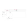 Plan COMPAKT 46 - 1 vasque standard intégrée - 600 à 2500 mm, 5 finitions