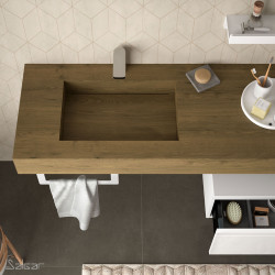 Plan COMPAKT 51 - 1 vasque standard intégrée - 600 à 2500 mm, 5 finitions