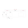 Plan COMPAKT 46 - 2 vasques standard intégrées - 1201 à 2500 mm, 5 finitions