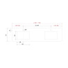 Plan COMPAKT 51 - 2 vasques standard intégrées - 1201 à 2500 mm, 5 finitions