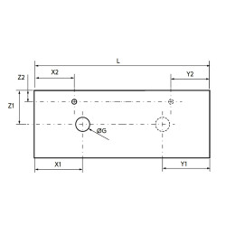 Plan de toilette 16 mm sur mesure - jusqu'à 2400 mm, 6 finitions