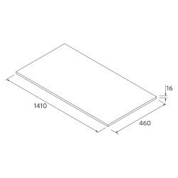 Plan de toilette 16 mm sur mesure - jusqu'à 2400 mm, 6 finitions