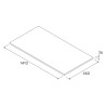 Plan de toilette 16 mm sur mesure - jusqu'à 2400 mm, 6 finitions