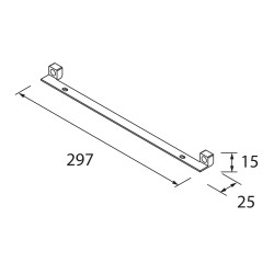 Pièce d'assemblage LLOYD 297 mm - pour meuble ou plan COMPAKT, 2 finitions