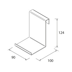Petite étagère LLOYD 90 x 124 mm - 2 finitions