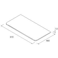 Plan de toilette UNIIQ sans perçage - 610 à 1210 mm, 3 finitions