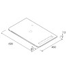 Plan de toilette UNIIQ pour vasque à poser et porte-serviette - 690 et 890 mm, 3 finitions