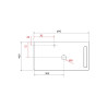 Plan de toilette UNIIQ pour vasque à poser et porte-serviette - 690 et 890 mm, 3 finitions