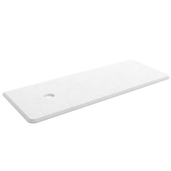 Plan de toilette UNIIQ pierre compacte pour vasque à poser - 910 et 1210 mm, droite ou gauche, 2 finitions