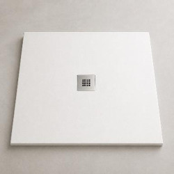 Receveur de douche DOMAO effet ardoise blanc, découpable - 80×80 à 200×100 cm