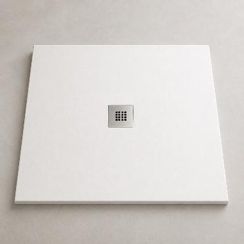 Receveur de douche DOMAO effet ardoise blanc, découpable - 80×80 à 200×100 cm