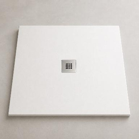 Receveur de douche DOMAO effet ardoise blanc, découpable - 80×80 à 200×100 cm