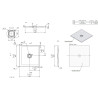 Receveur de douche DOMAO effet ardoise blanc, découpable - 80×80 à 200×100 cm