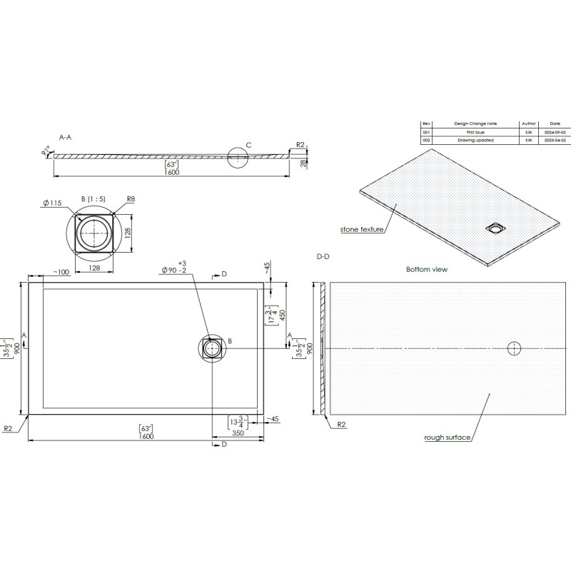 160×90 cm