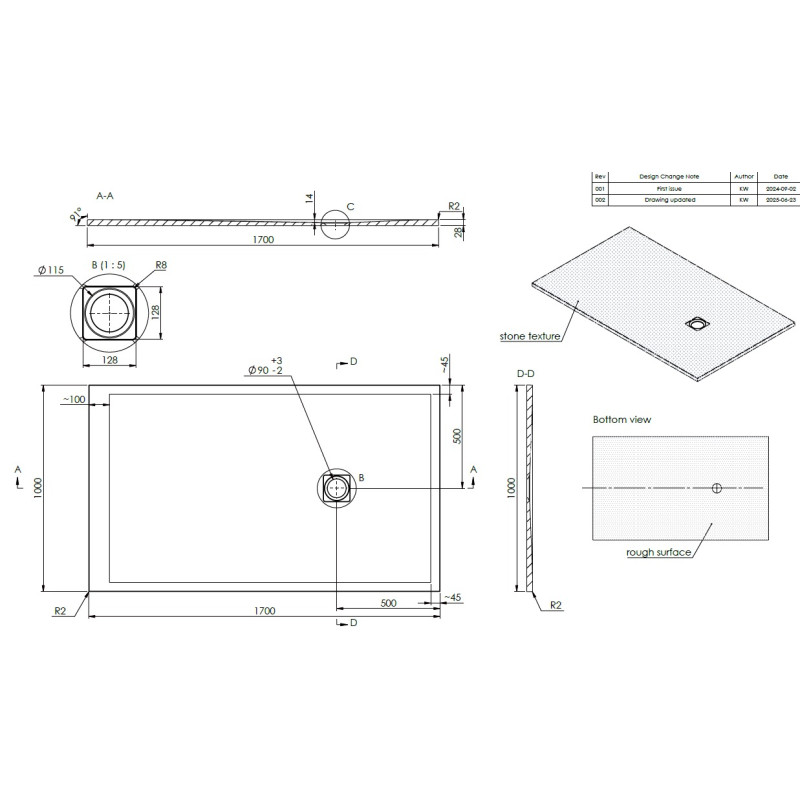 170×100 cm