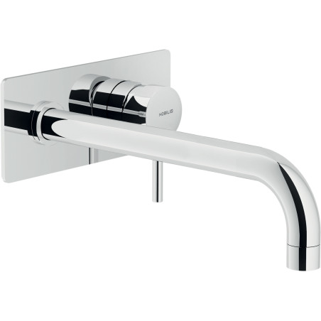 Façade mitigeur lavabo encastré bec 250 mm