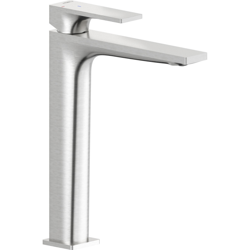 C3 avec vidage push · Inox brossé