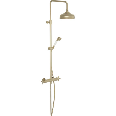 Colonne de douche thermostatique télescopique GRAZIA miel brossé pvd