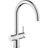 Corps mitigeur évier 5 voies avec aérateur DUAL-FLOW chrome