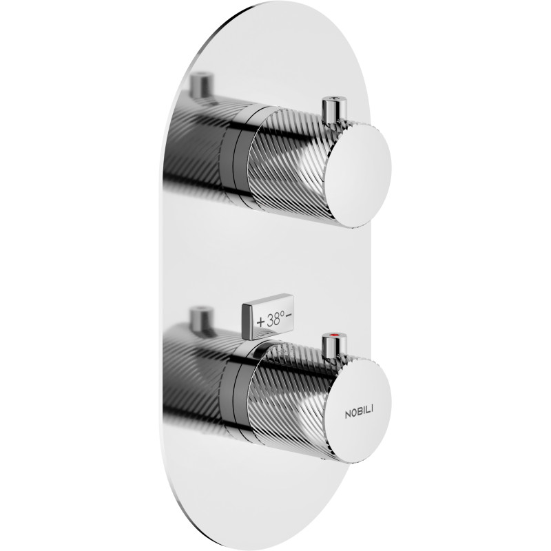 Façade thermostatique poignée Ø 40 avec 1 et 2 voies