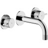 Façade mitigeur lavabo encastré 3 trous bec 150 mm