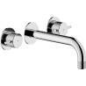 Façade mitigeur lavabo encastré 3 trous bec 200 mm
