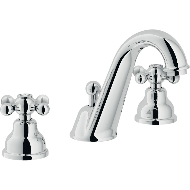 Mélangeur lavabo 3 trous avec vidage GRAZIA chrome - réf. GRC5011/1CR