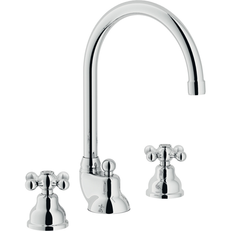 Mélangeur lavabo 3 trous avec vidage GRAZIA chrome - réf. GRC5012/1CR