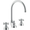 Mélangeur lavabo 3 trous avec vidage GRAZIA chrome - réf. GRC5012/1CR