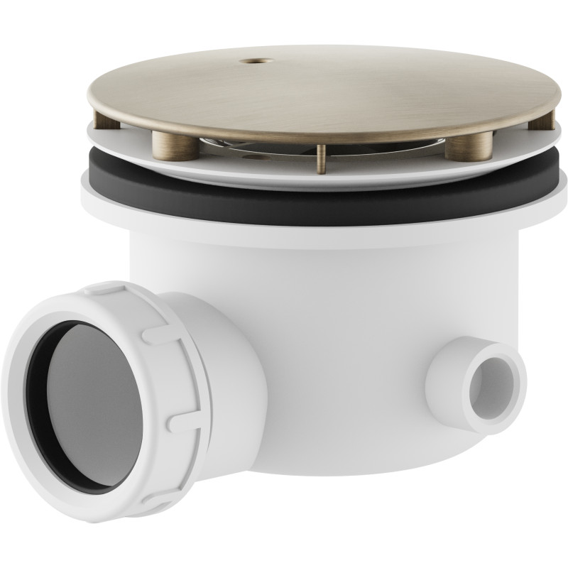 Siphon pour receveur douche café brossé