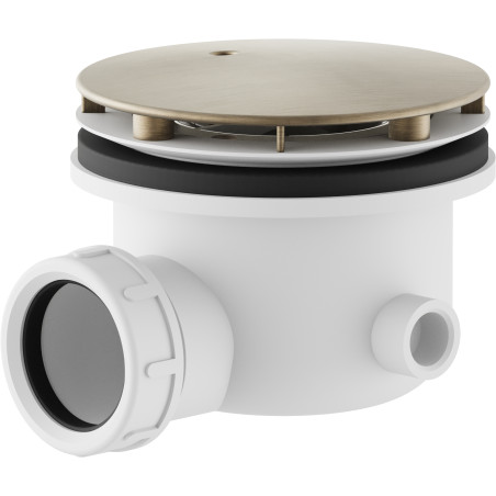 Siphon pour receveur douche café brossé