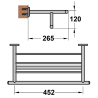 Porte-serviette double mural COX / ORTENCE