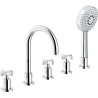 Batterie 5 trous bord baignoire LIRA