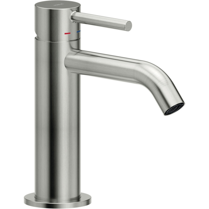 Bec haut avec vidage · Inox brossé