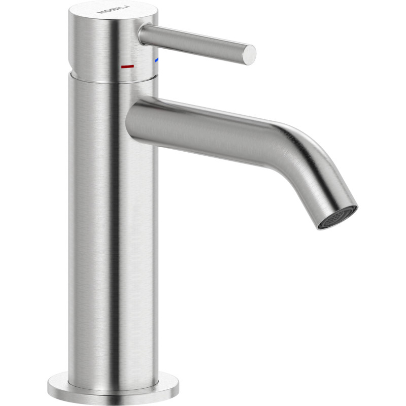 Bec haut avec vidage push 1''1/4 · Inox brossé