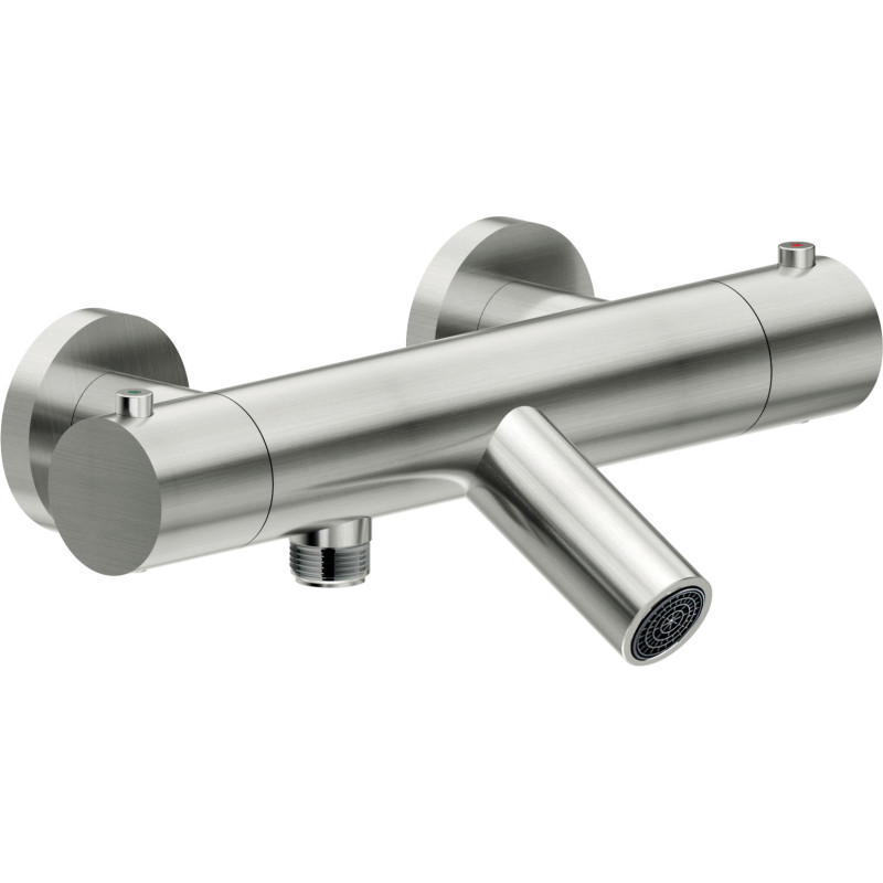 Sans support douchette · Inox brossé