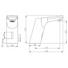 Schéma technique - Mitigeur lavabo infrarouge température réglable - VATTEN