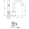Schéma technique - Robinet lavabo haut infrarouge monofluide - VATTEN