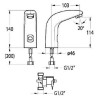 Schéma technique - Robinet lavabo infrarouge monofluide - VATTEN