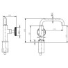 Schéma technique - Mitigeur type industriel pour lavabo VATURA chromé - sans vidage