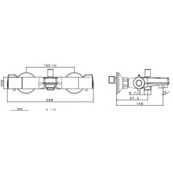 Schéma technique - Mitigeur thermostatique bain et douche THUK NF