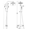 Schéma technique - Système douche thermostatique noire - nouvelle version 2024 - MIZU