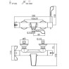 Schéma technique - Mitigeur thermostatique Bain-Douche PMR - manettes souples