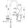 Schéma technique - Mitigeur lavabo ABC