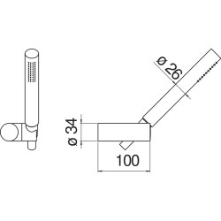 Schéma technique - Set de douche rond