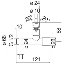 Schéma technique - Robinet filtre rond sous lavabo